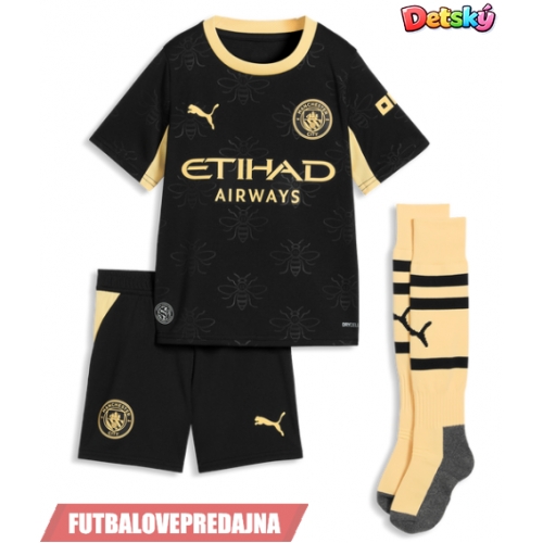 Lacne Dětský Futbalové dres Manchester City Rayan Cherki #10 2026-27 Krátky Rukáv - Preč (+ trenírky)